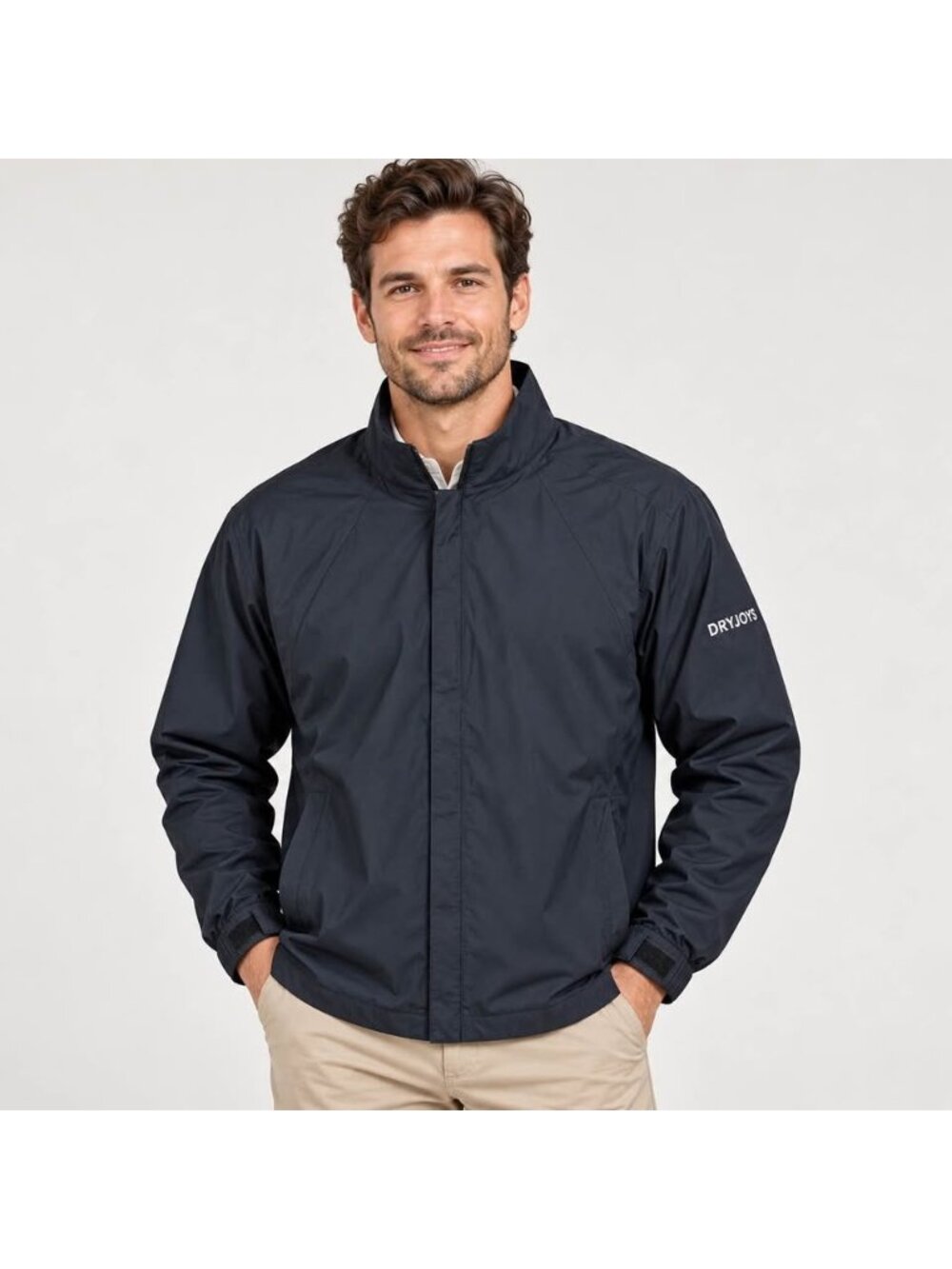 FootJoy DryJoys Men’s Medium Black Waterproof Golf Rain Jacket
